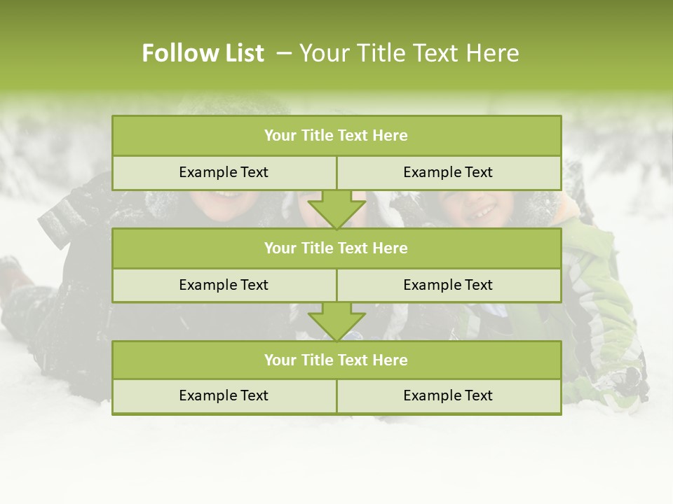 Kid Sibling Enjoying PowerPoint Template