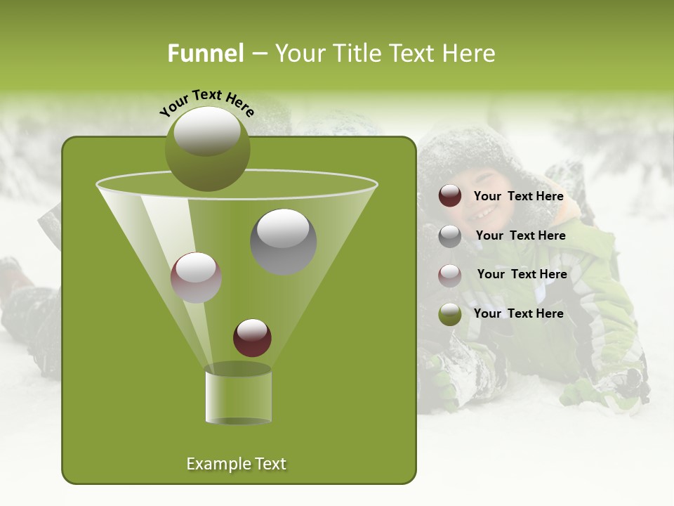 Kid Sibling Enjoying PowerPoint Template