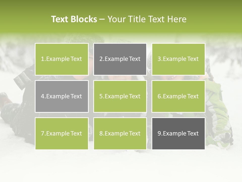 Kid Sibling Enjoying PowerPoint Template