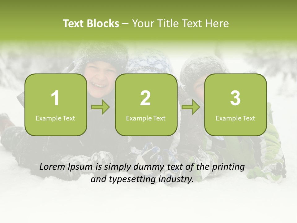 Kid Sibling Enjoying PowerPoint Template