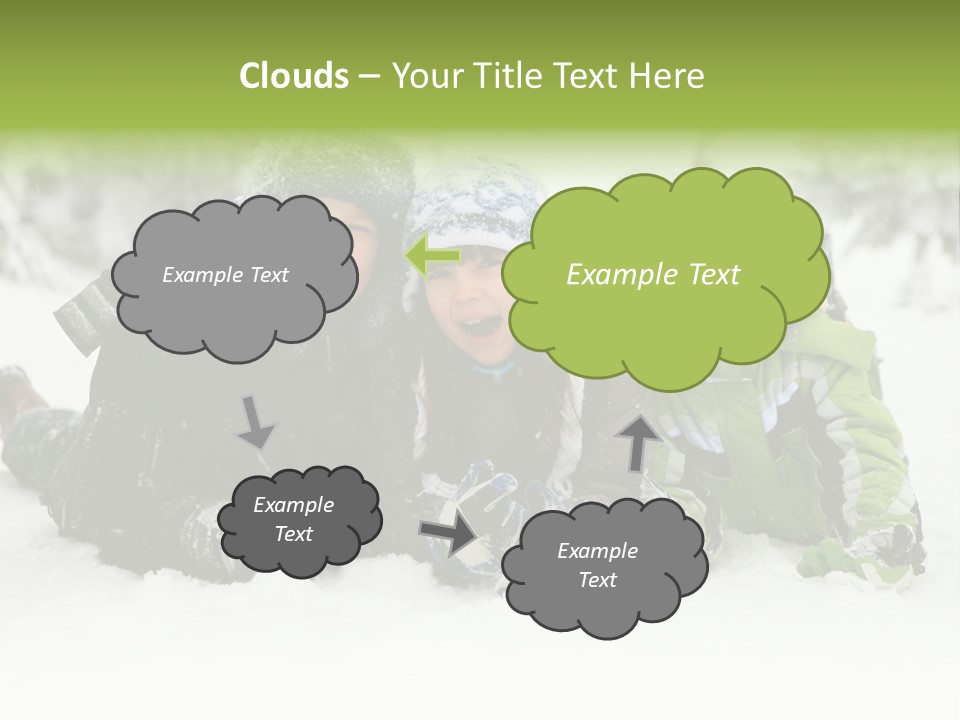 Kid Sibling Enjoying PowerPoint Template