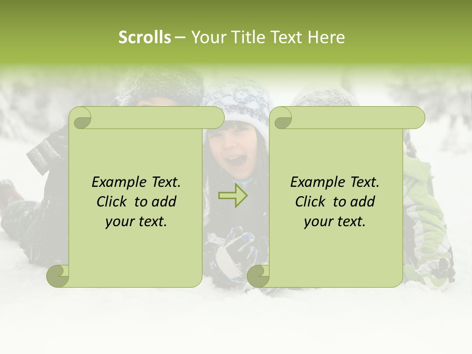 Kid Sibling Enjoying PowerPoint Template
