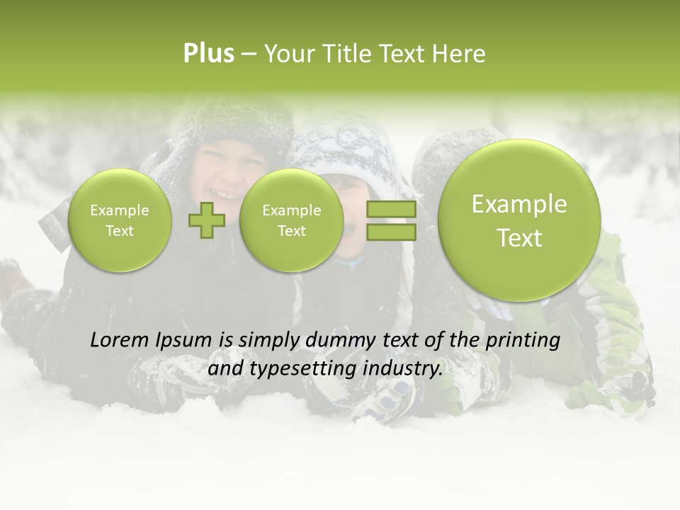 Kid Sibling Enjoying PowerPoint Template