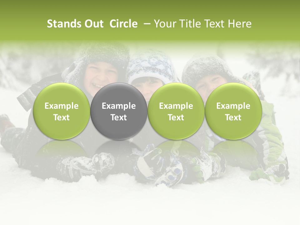 Kid Sibling Enjoying PowerPoint Template