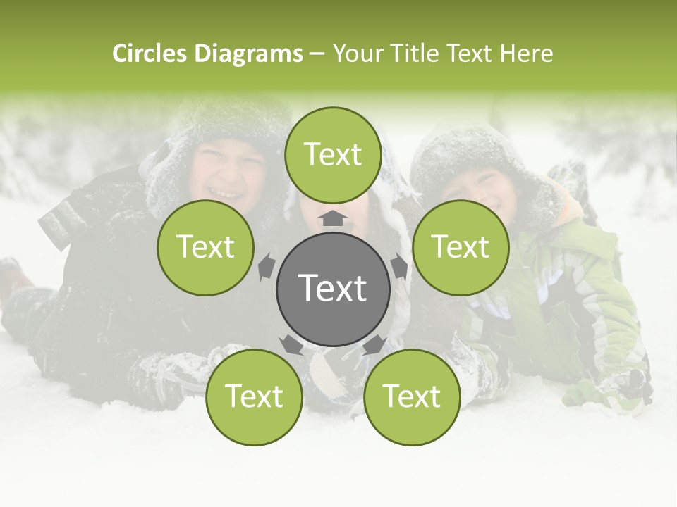 Kid Sibling Enjoying PowerPoint Template