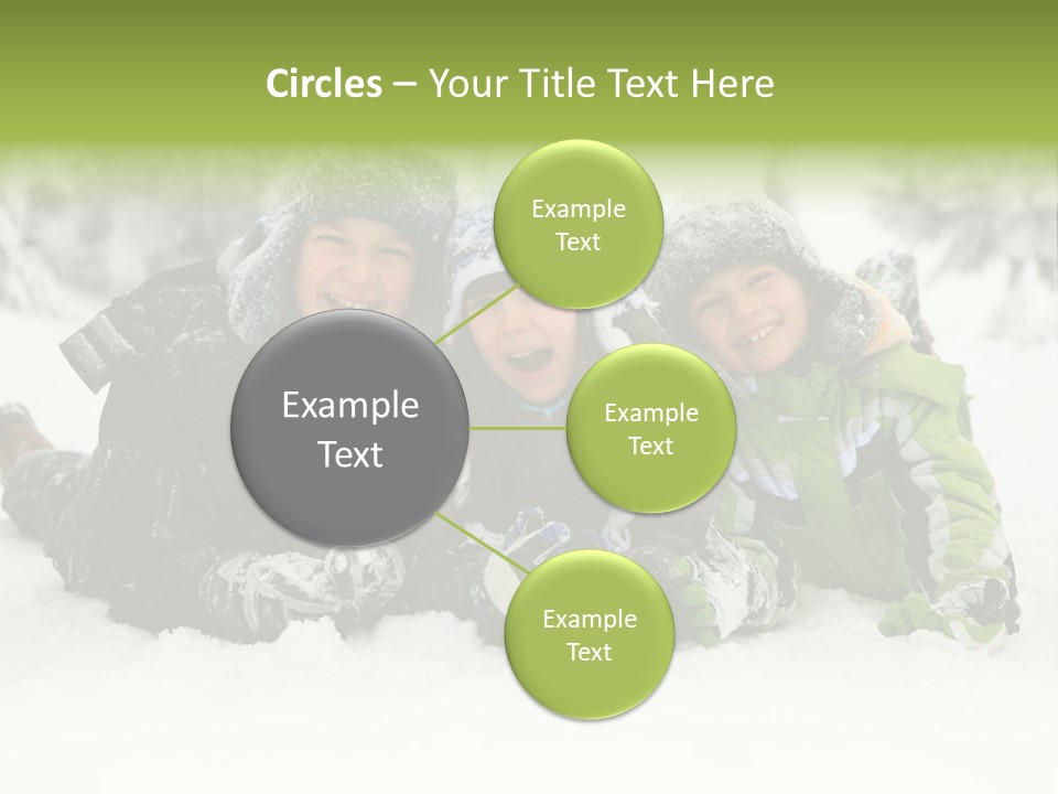 Kid Sibling Enjoying PowerPoint Template