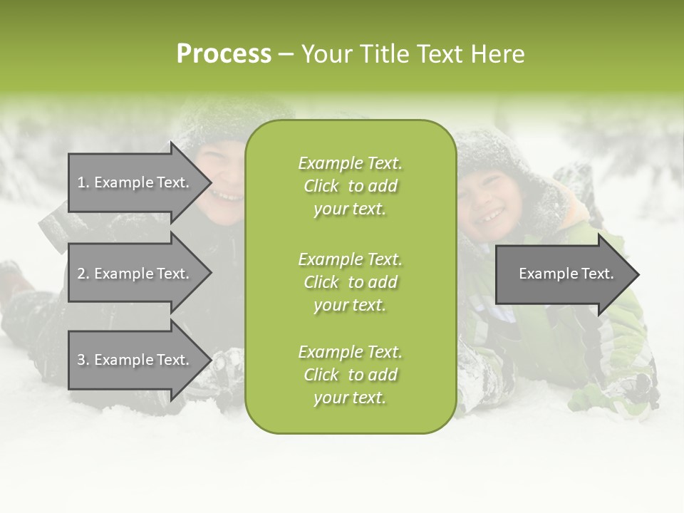 Kid Sibling Enjoying PowerPoint Template