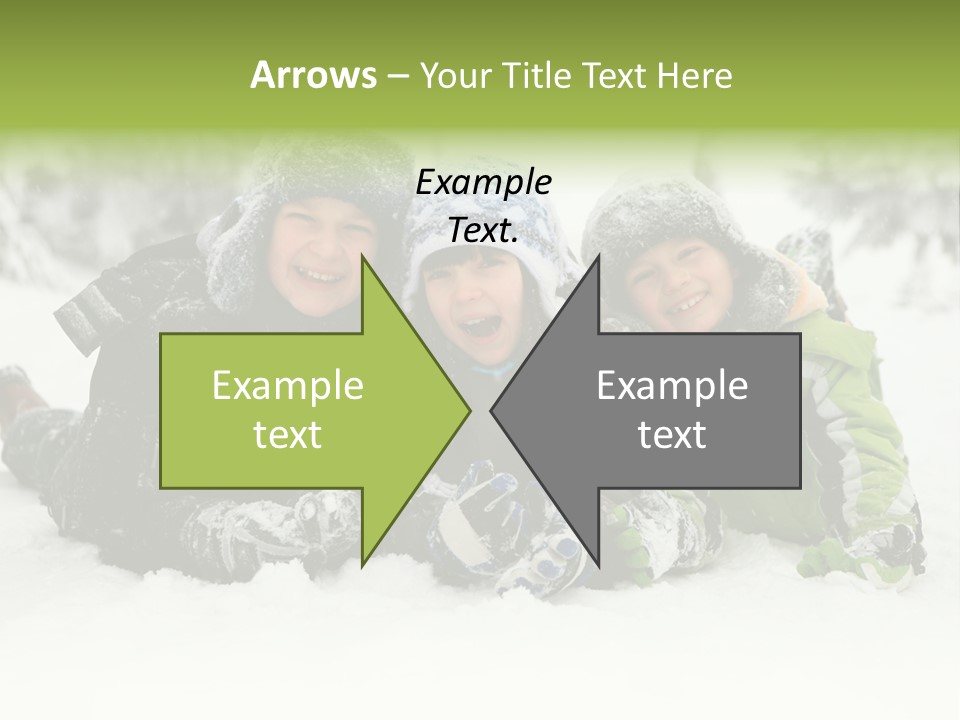 Kid Sibling Enjoying PowerPoint Template