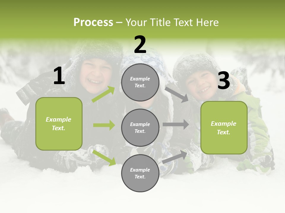 Kid Sibling Enjoying PowerPoint Template