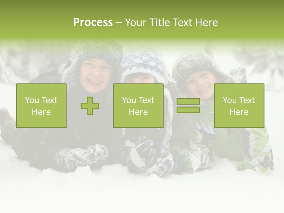 Kid Sibling Enjoying PowerPoint Template