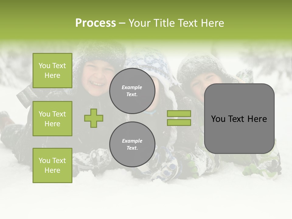 Kid Sibling Enjoying PowerPoint Template