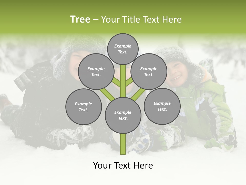 Kid Sibling Enjoying PowerPoint Template