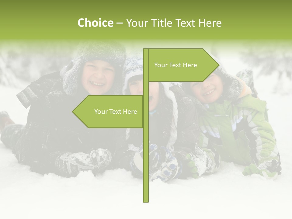 Kid Sibling Enjoying PowerPoint Template