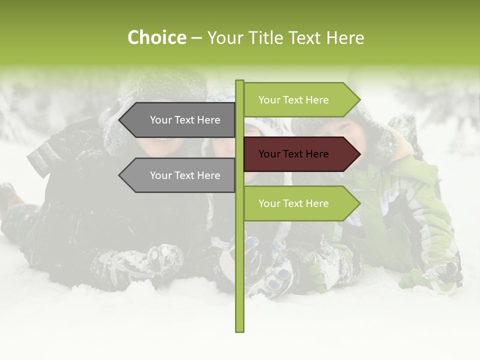 Kid Sibling Enjoying PowerPoint Template