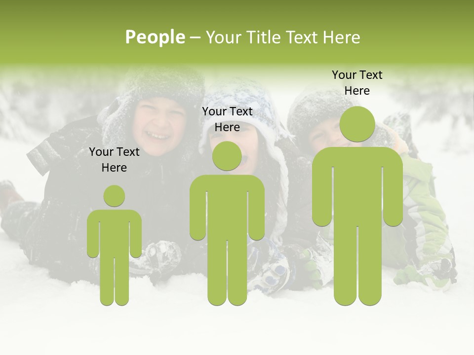 Kid Sibling Enjoying PowerPoint Template