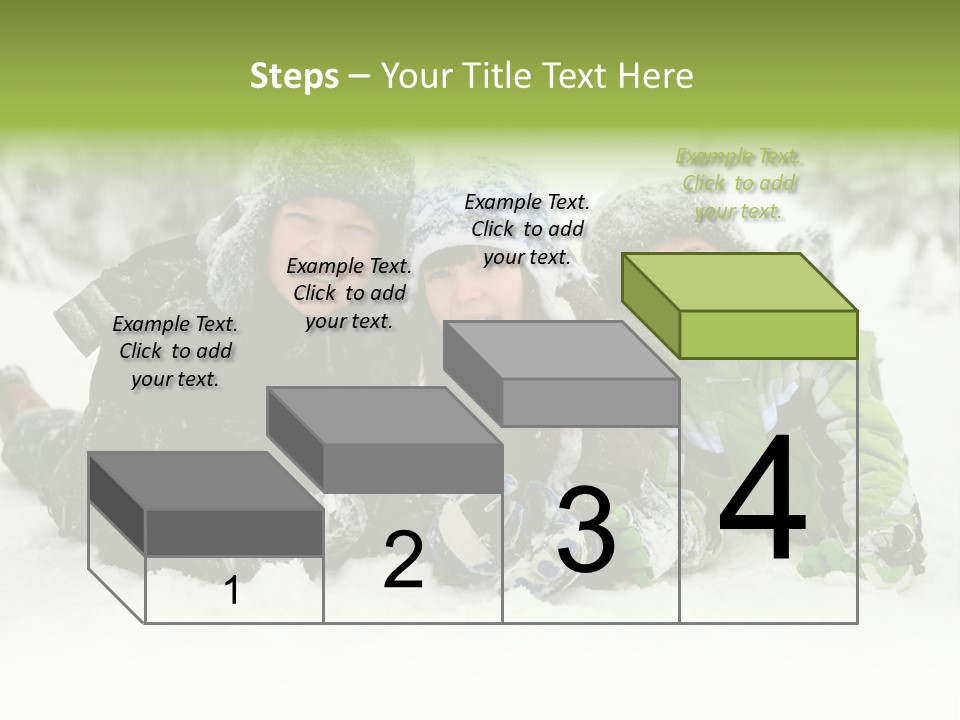 Kid Sibling Enjoying PowerPoint Template
