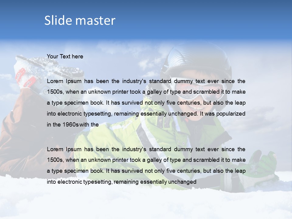 Blue Sportswear Sky PowerPoint Template