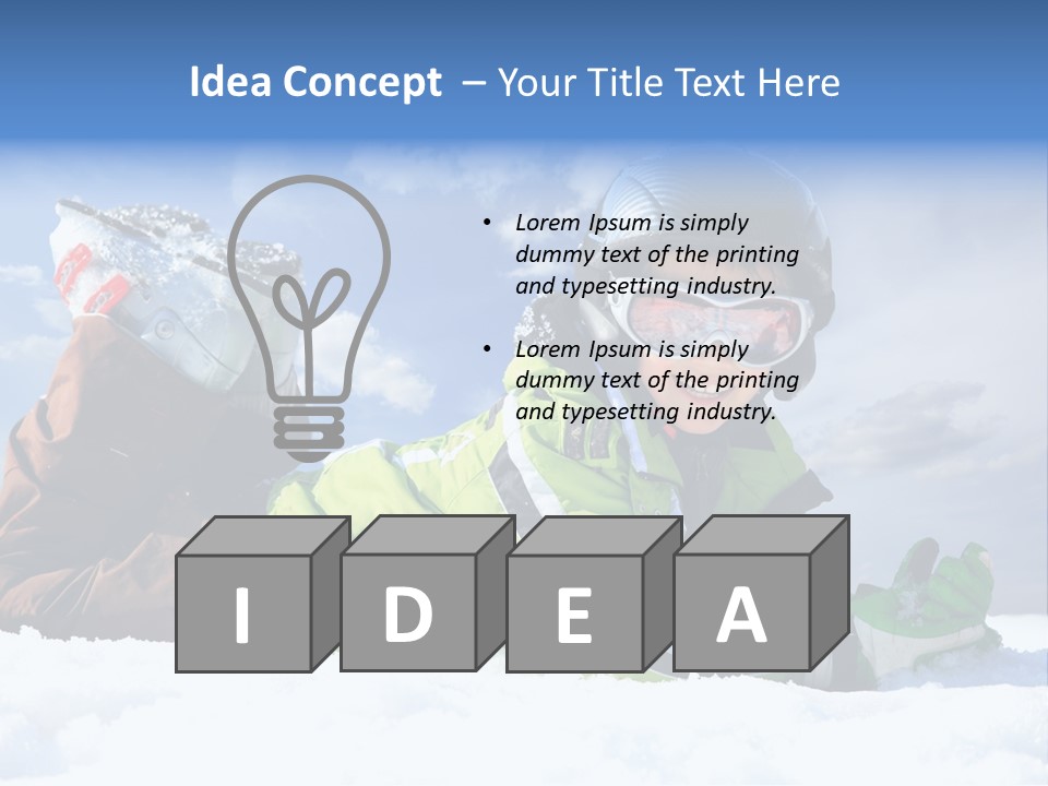 Blue Sportswear Sky PowerPoint Template