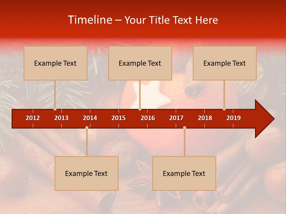 Christmas Tree Walnut Cinnamon Stick PowerPoint Template