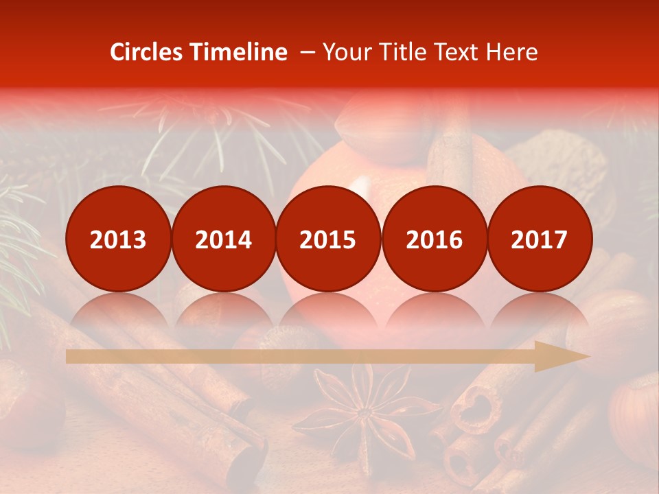 Christmas Tree Walnut Cinnamon Stick PowerPoint Template