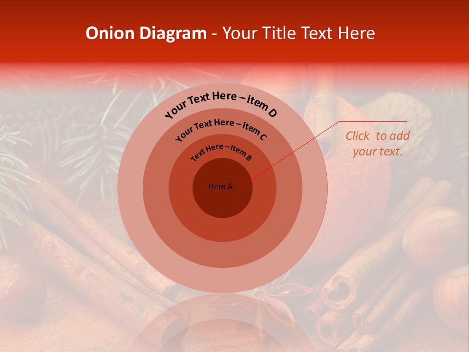 Christmas Tree Walnut Cinnamon Stick PowerPoint Template