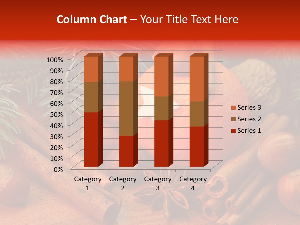 Christmas Tree Walnut Cinnamon Stick PowerPoint Template