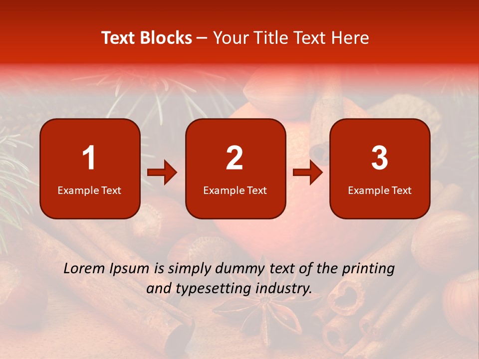 Christmas Tree Walnut Cinnamon Stick PowerPoint Template