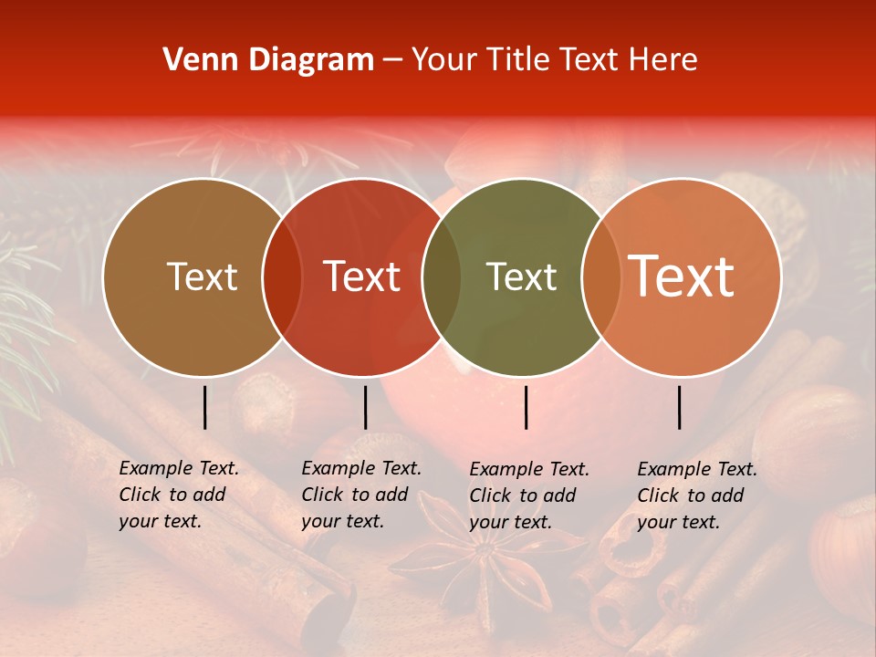 Christmas Tree Walnut Cinnamon Stick PowerPoint Template