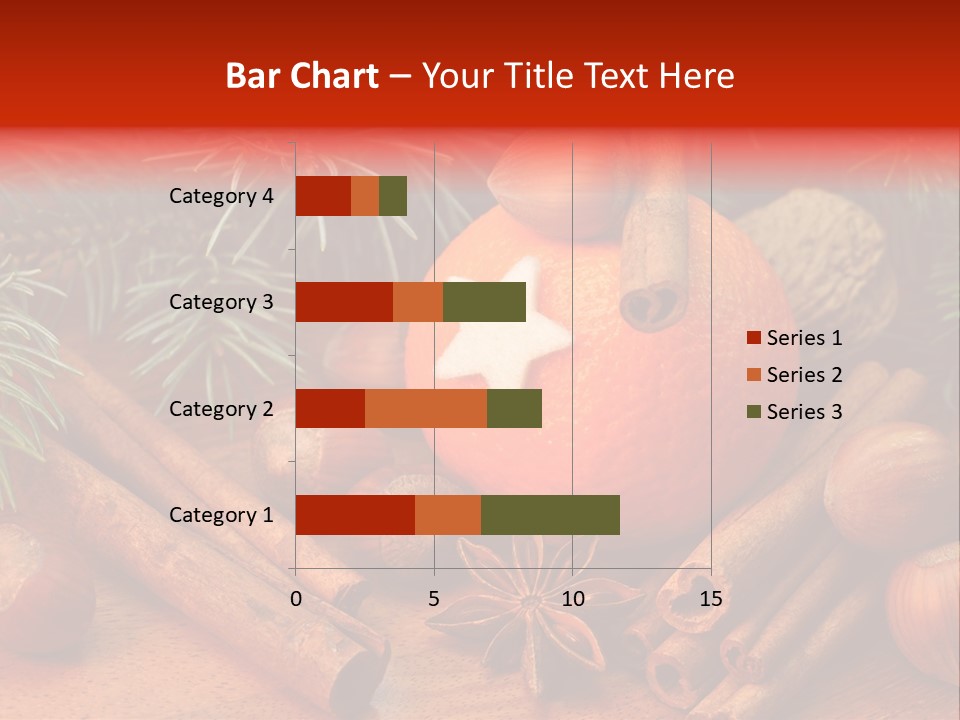 Christmas Tree Walnut Cinnamon Stick PowerPoint Template
