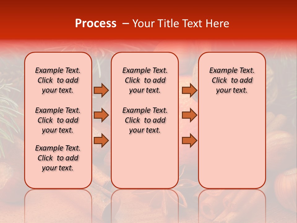 Christmas Tree Walnut Cinnamon Stick PowerPoint Template
