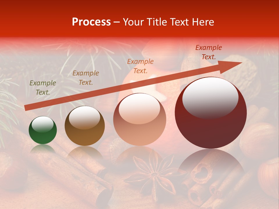 Christmas Tree Walnut Cinnamon Stick PowerPoint Template