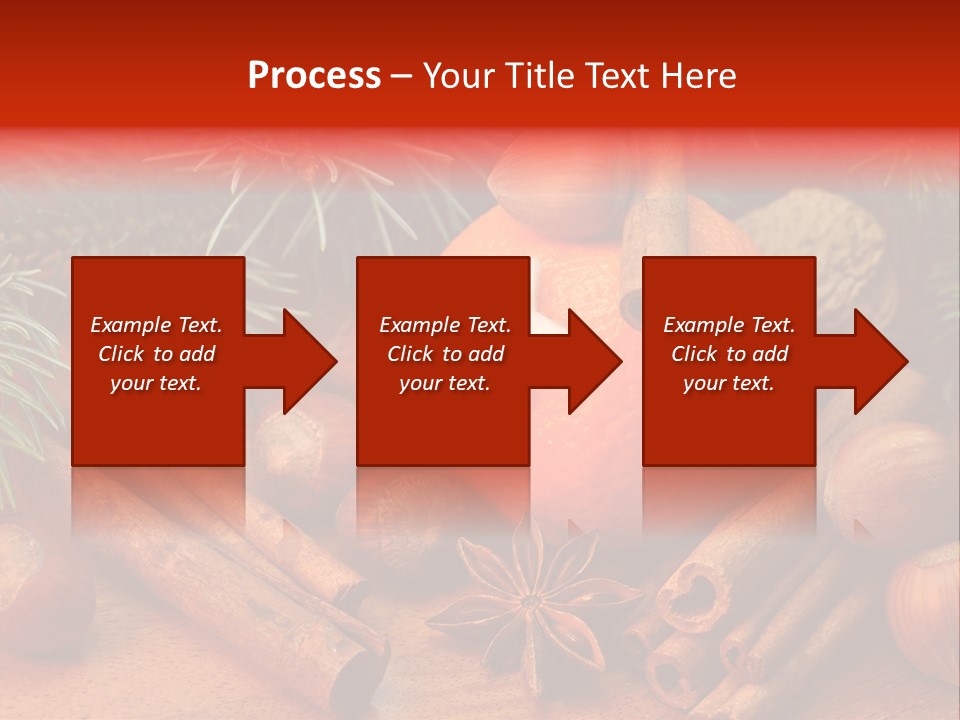 Christmas Tree Walnut Cinnamon Stick PowerPoint Template