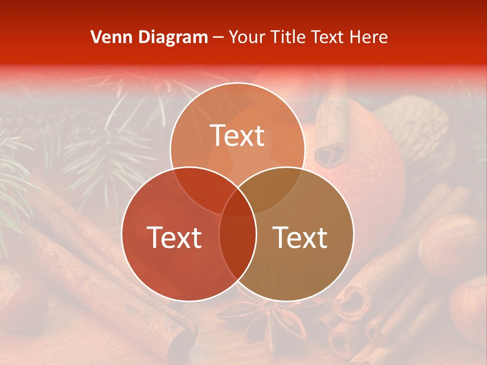 Christmas Tree Walnut Cinnamon Stick PowerPoint Template