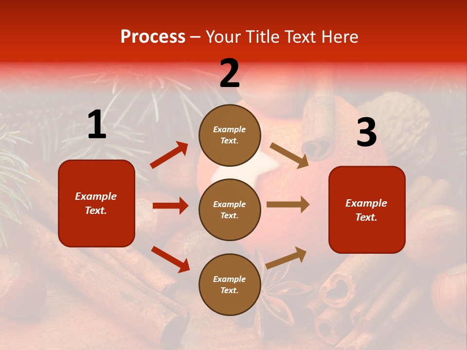 Christmas Tree Walnut Cinnamon Stick PowerPoint Template