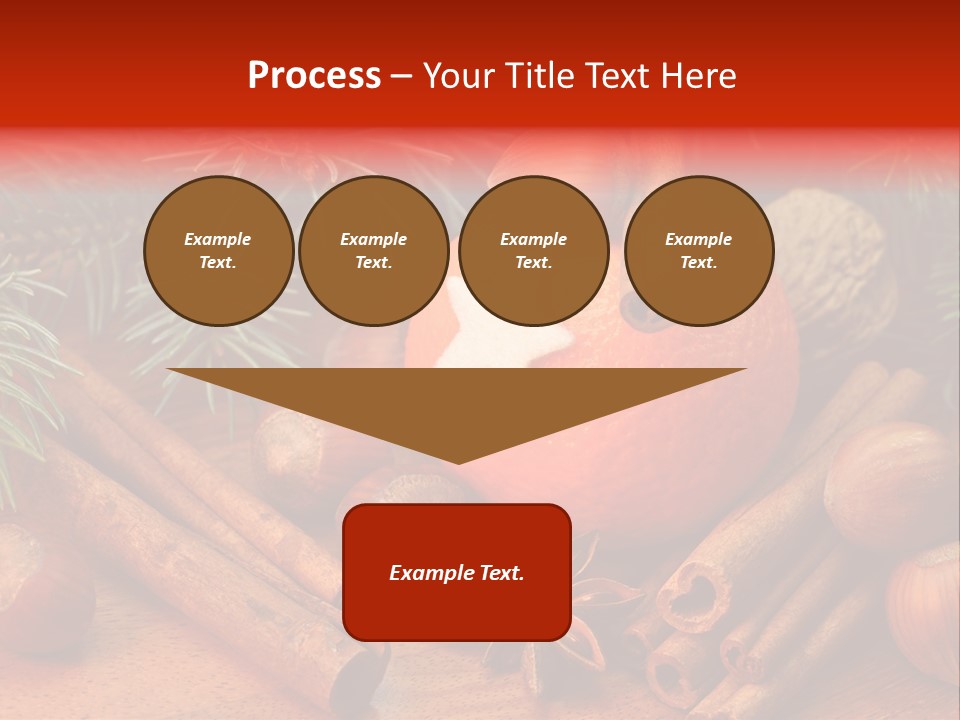 Christmas Tree Walnut Cinnamon Stick PowerPoint Template