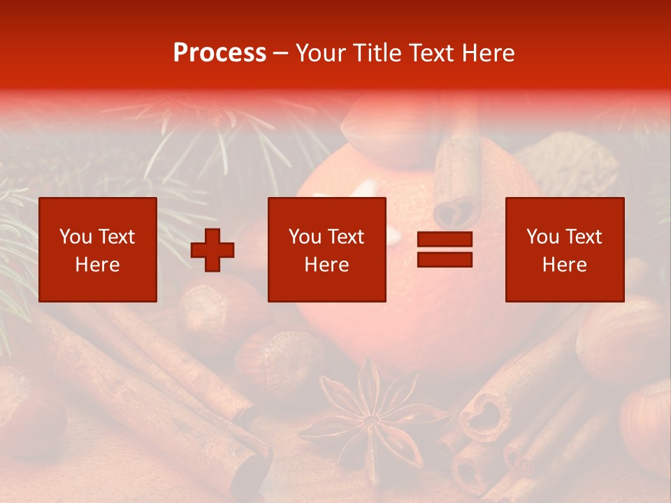 Christmas Tree Walnut Cinnamon Stick PowerPoint Template