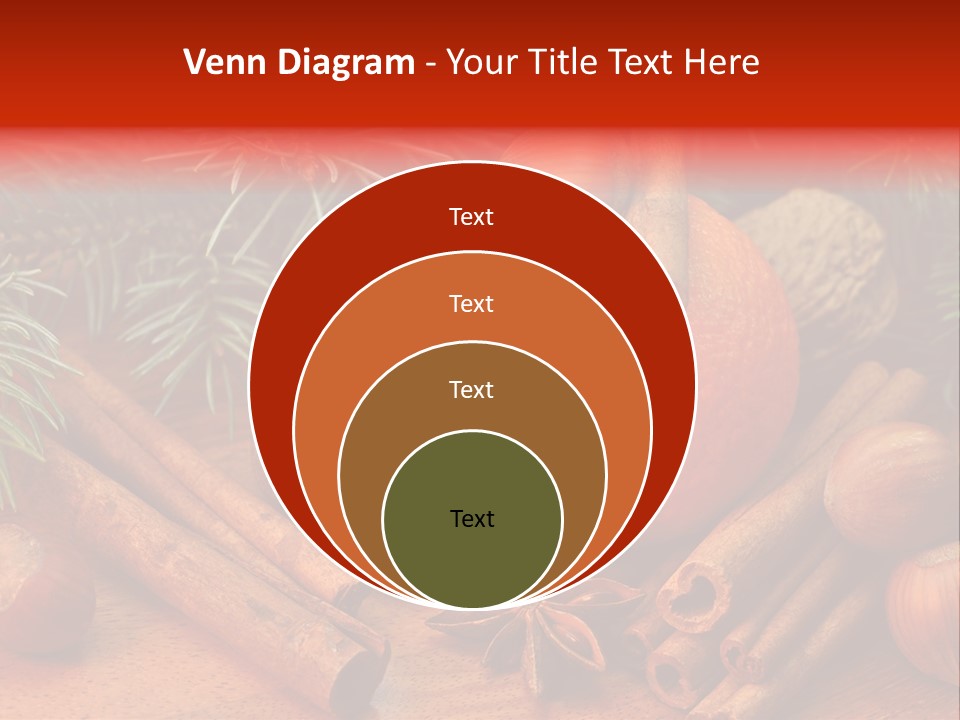 Christmas Tree Walnut Cinnamon Stick PowerPoint Template