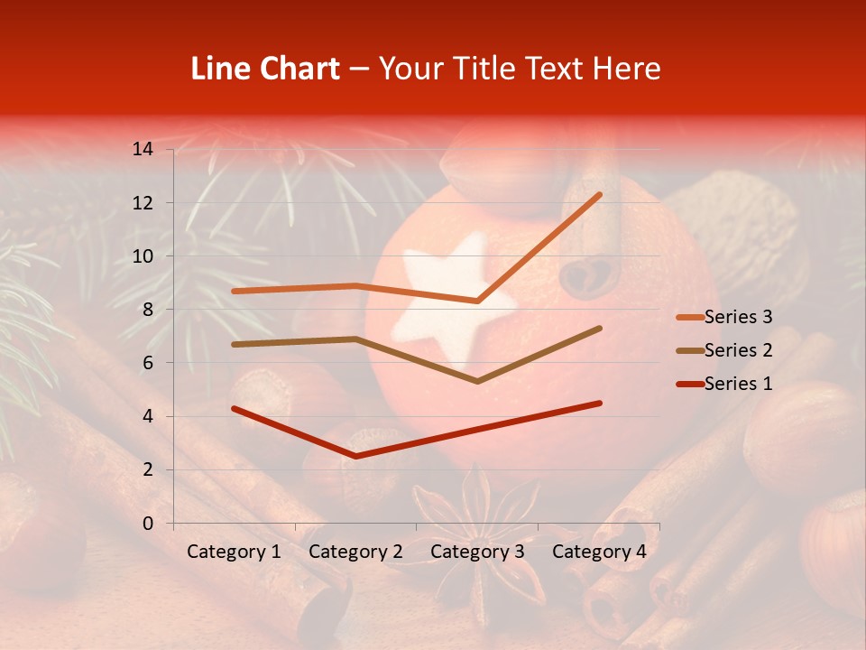 Christmas Tree Walnut Cinnamon Stick PowerPoint Template
