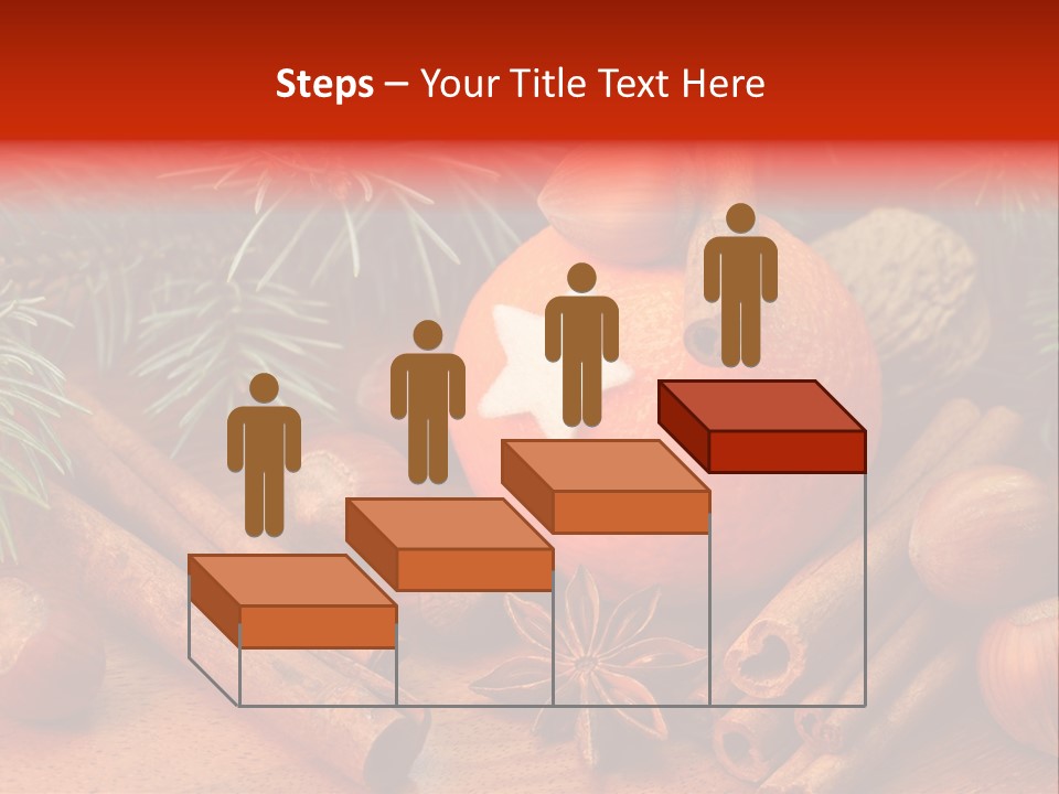 Christmas Tree Walnut Cinnamon Stick PowerPoint Template