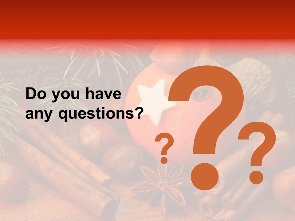 Christmas Tree Walnut Cinnamon Stick PowerPoint Template