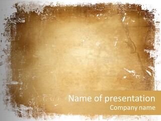 Aged Weathered Orange PowerPoint Template