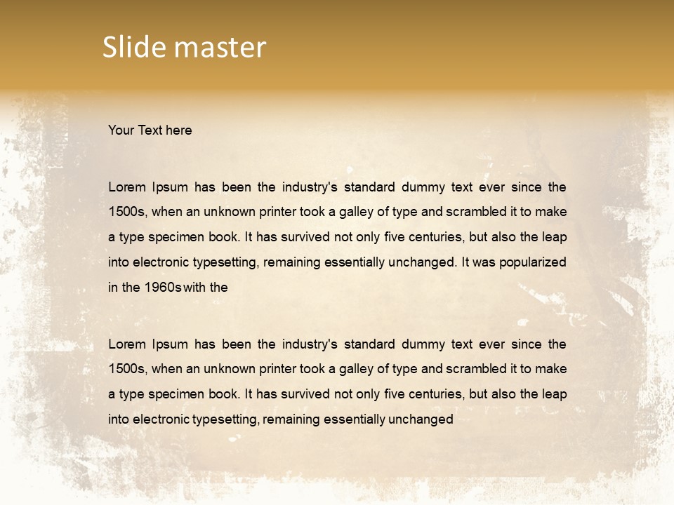 Aged Weathered Orange PowerPoint Template