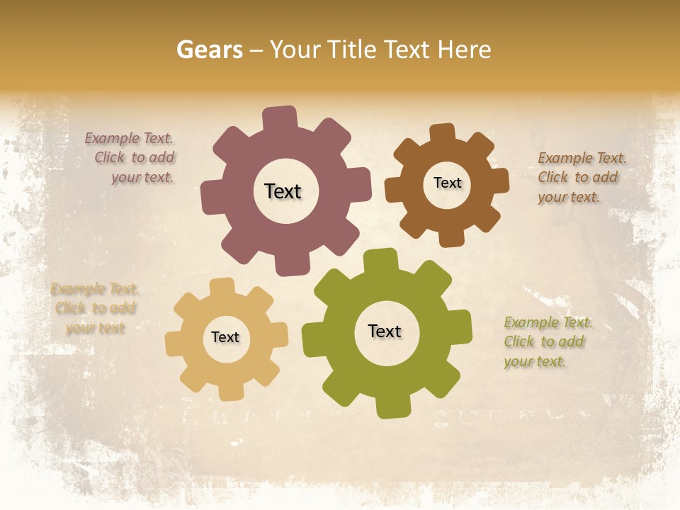 Aged Weathered Orange PowerPoint Template