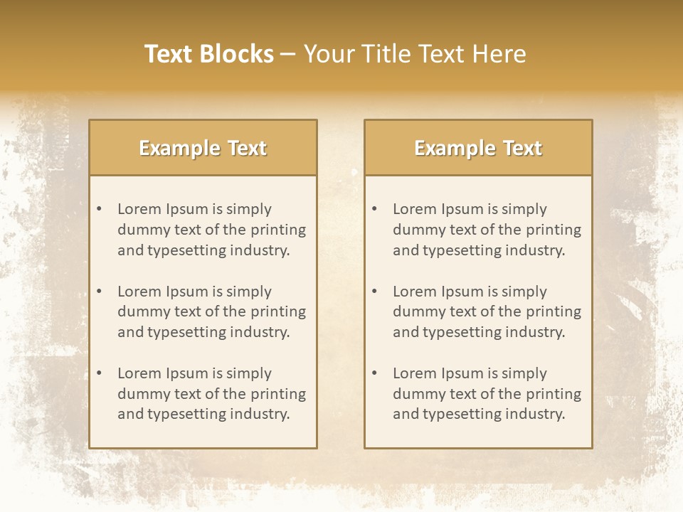 Aged Weathered Orange PowerPoint Template