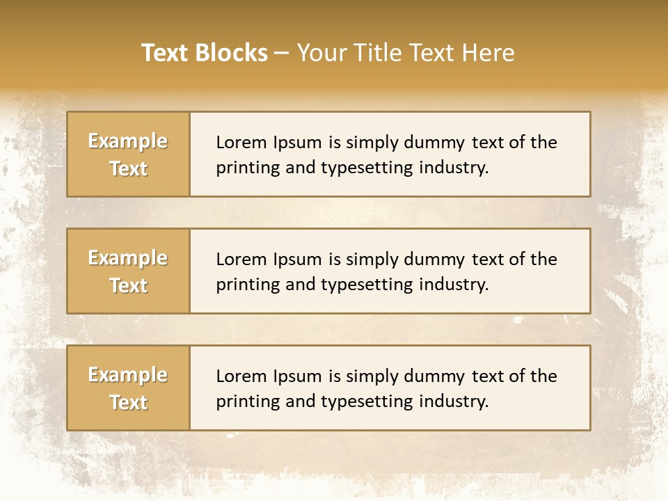 Aged Weathered Orange PowerPoint Template