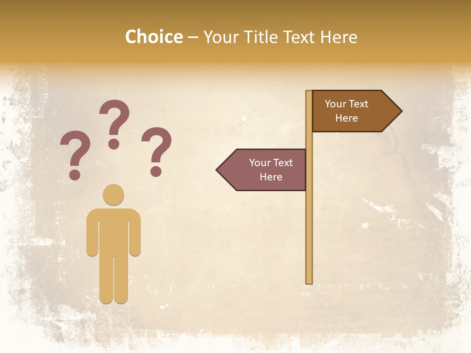 Aged Weathered Orange PowerPoint Template