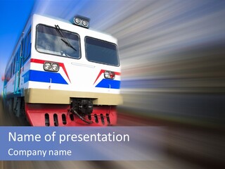 Transit Platform Wagon PowerPoint Template