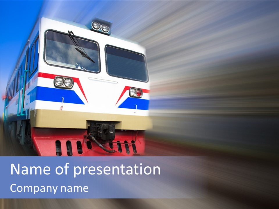 Transit Platform Wagon PowerPoint Template