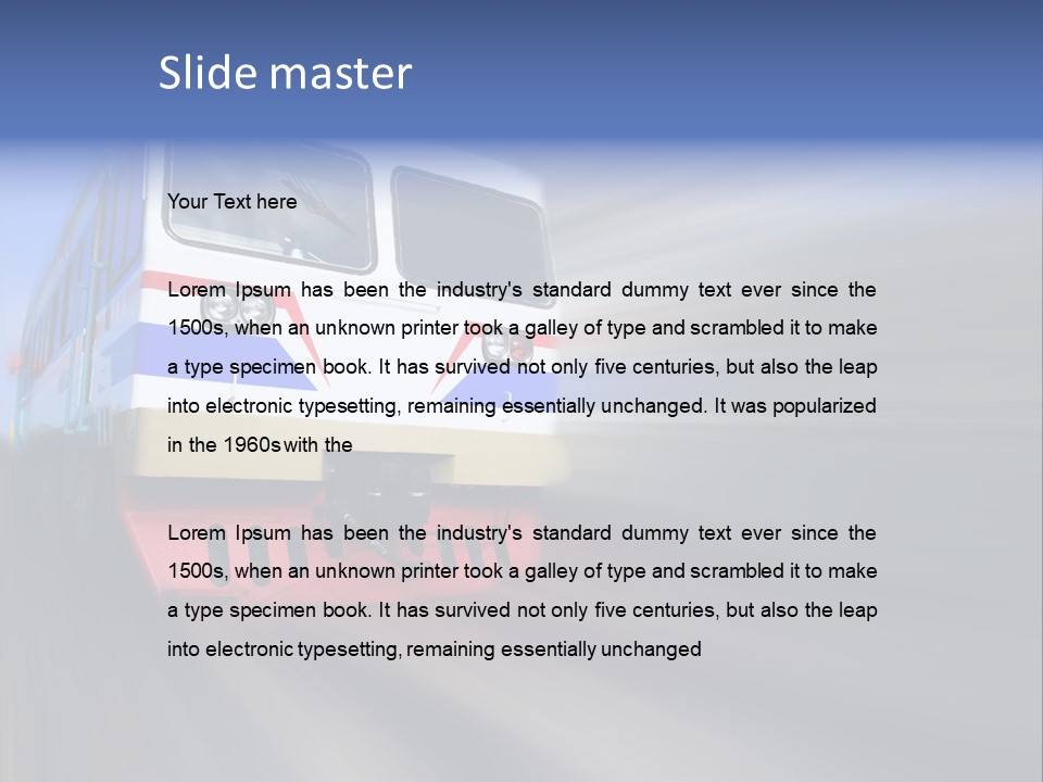 Transit Platform Wagon PowerPoint Template