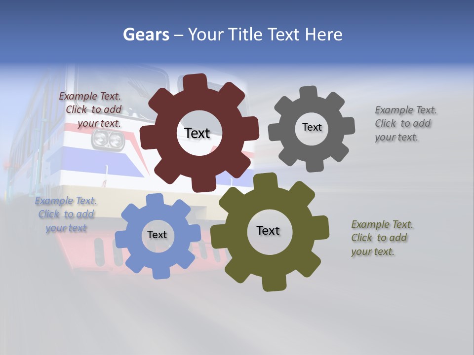 Transit Platform Wagon PowerPoint Template